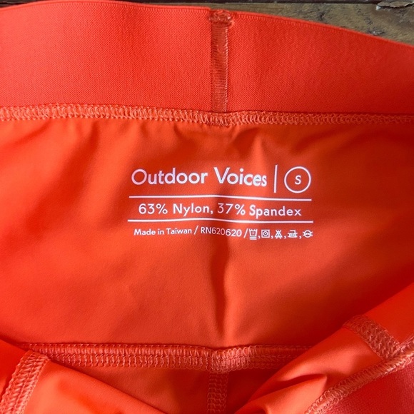 OUTDOOR VOICES  SuperForm 5" Orange Sundance Biker Shorts w/ Back Zipper Sz S - Picture 11 of 11